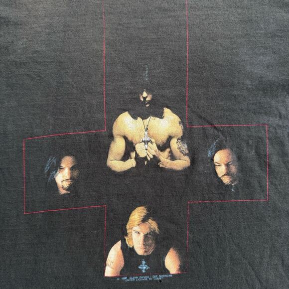 Vintage Danzig II Lucifuge T-Shirt Small Giant Def Jam Misfits Samhain Black - Picture 2 of 7